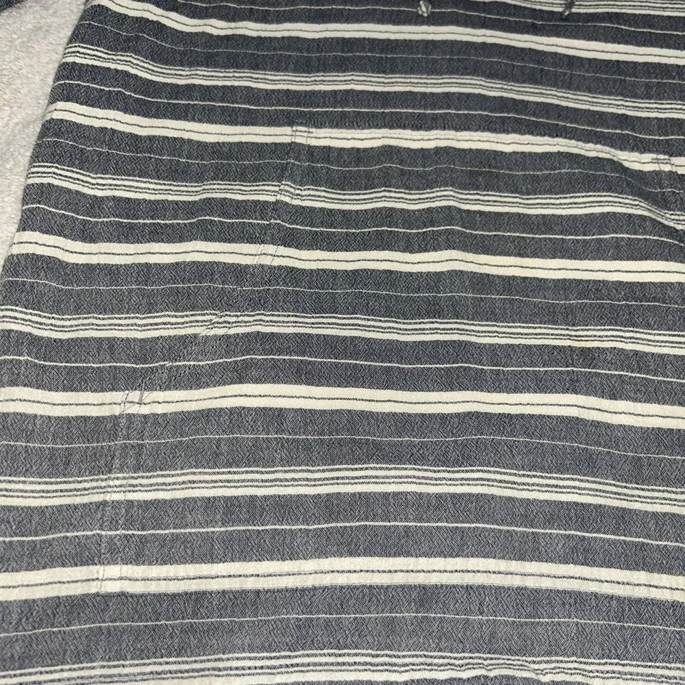 Patagonia Men's Medium Fjord Organic Cotton Hoodie Grey Striped Henley - Picture 3 of 10